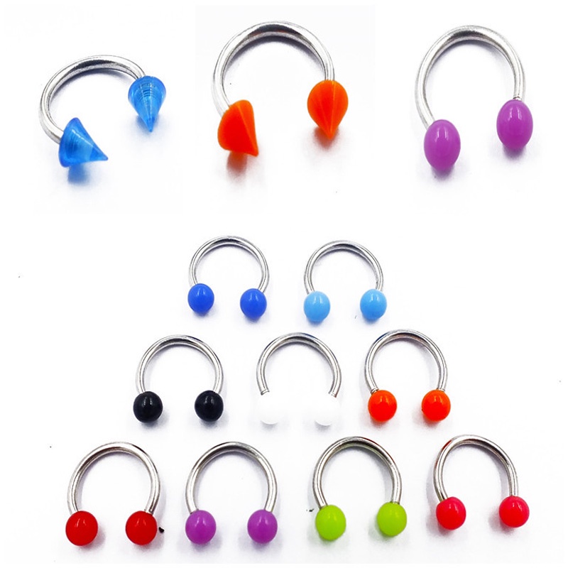 Set 8 Khuyên Mũi Nhiều Màu Sắc Cá Tính