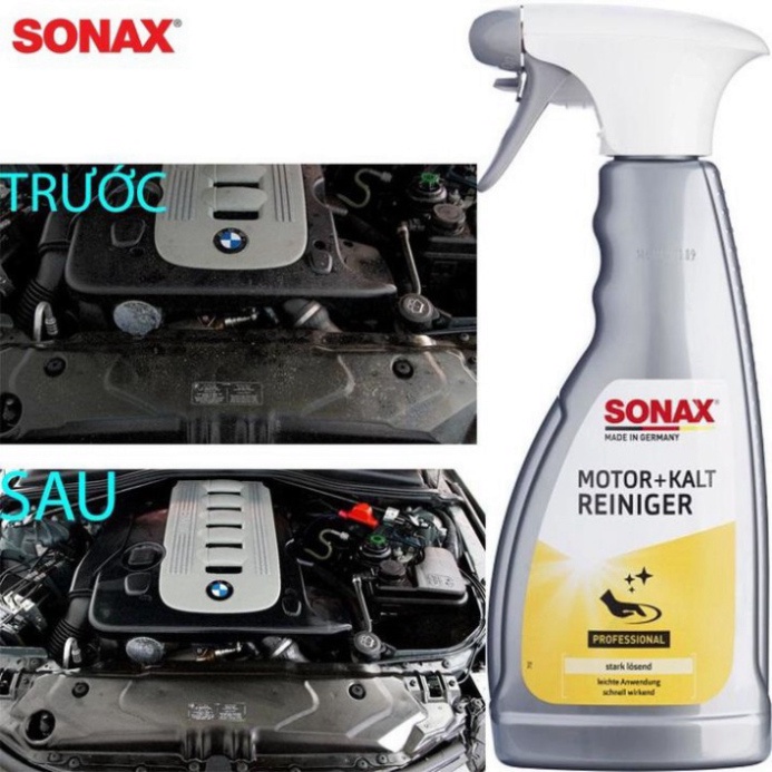 Sản Phẩm Dung dịch tẩy rửa, vệ sinh khoang máy ô tô thương hiệu Sonax 543200 Engine cold cleaner