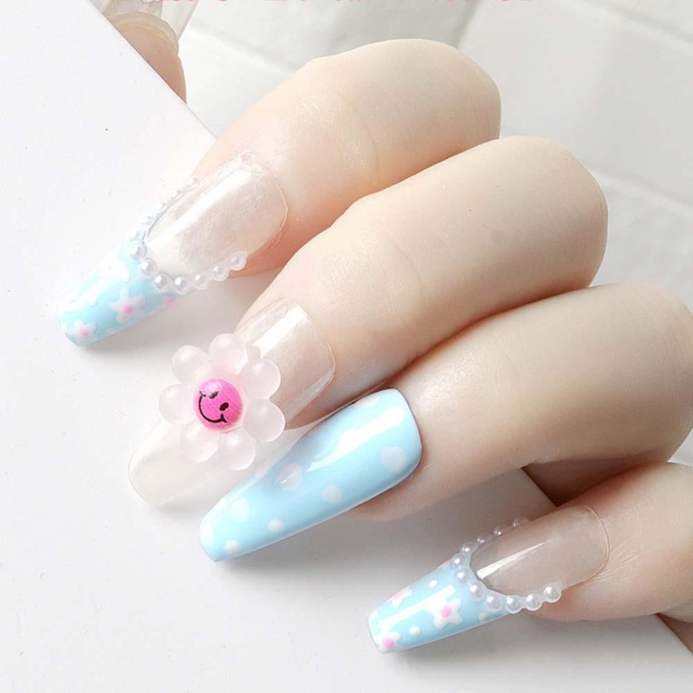 Phụ Kiện Trang Trí Móng Tay Hình Mặt Cười Dễ Thương