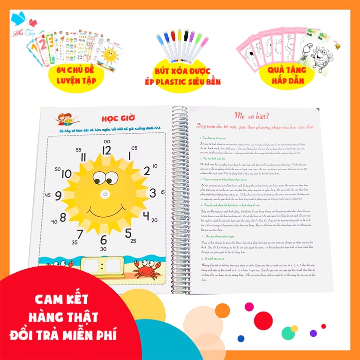 Học liệu toán viết xóa được