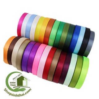 Cuộn ruy băng lụa làm nơ, dây buộc quà - khổ 1cm - chọn màu
