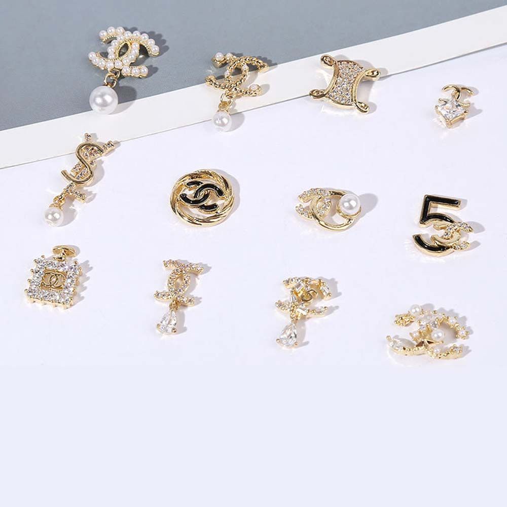 [Hàng mới về] Phụ kiện đính móng tay 3D trang trí nghệ thuật tự làm lấp lánh sang trọng