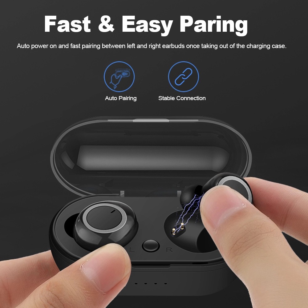 Tai Nghe Không Dây TWS Bluetooth 5.0 Âm Thanh HiFi Stereo 8D Có Màn Hình LED Hiển Thị Cảm Ứng