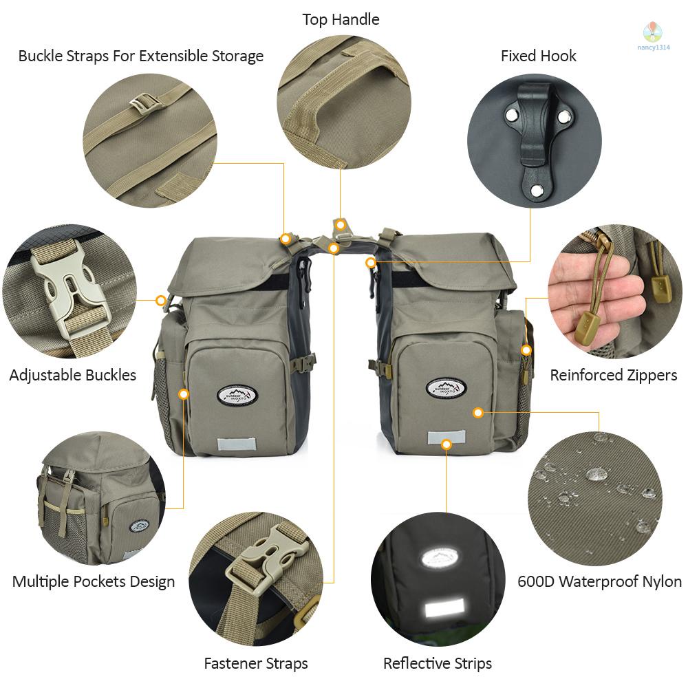 Túi đựng đồ gắn yên sau xe đạp chống thấm nước 50L tiện dụng