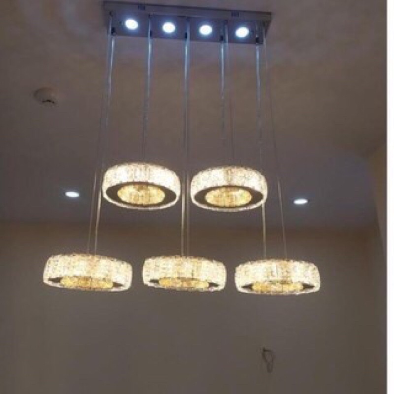 [GIẢM SÂU DEAL SỐC][Đèn Thả 5 Vòng Tròn Trang Trí Nội Thất Có Bảo Hành]