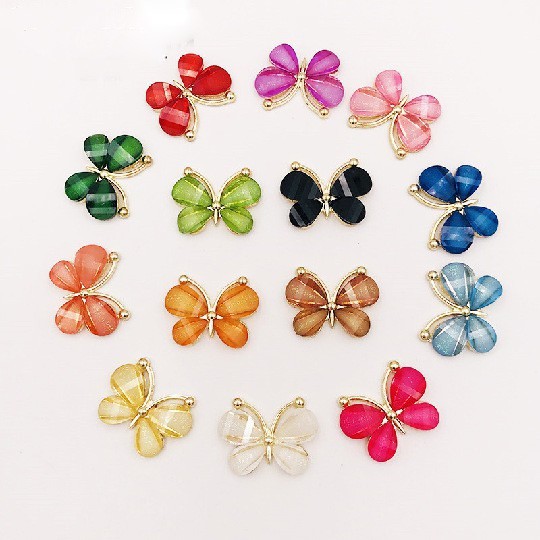 Hình bướm nhiều màu - Phụ kiện đính túi handmade