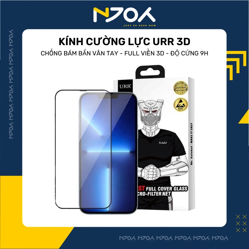 Kính Cường Lực Urr Autobot Trong Suốt Độ Cứng 9h Full Viền Chống Trầy Xước Cho Ip 13 Pro Max Njoyshop