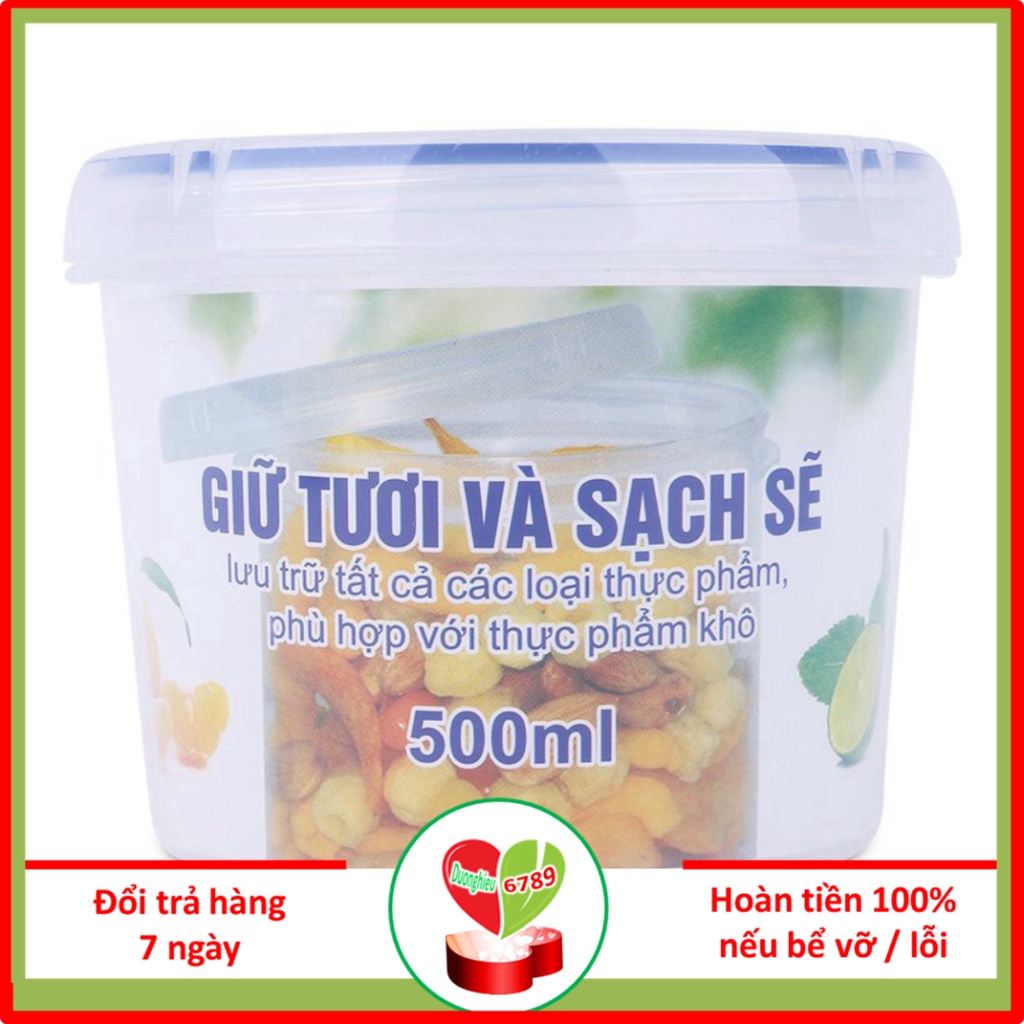 [Song Long] Hộp Nhựa Đựng Thức Ăn Four Lock 2512 - 500ml Chính Hãng SongLong Nhựa Đẹp Không Mùi - Duonghieu6789