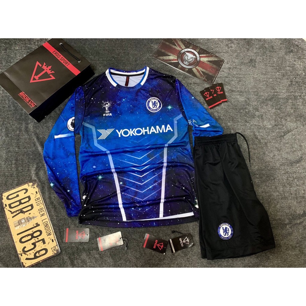 Đồ Thể Thao Bóng Đá Dài Tay Cực Chất - CLB Chelsea Galaxy Siêu Cool