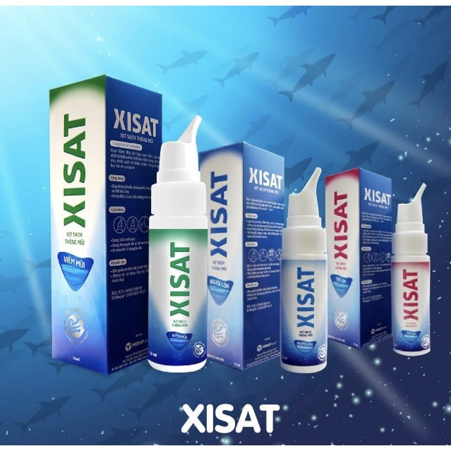 Dung dịch xịt mũi XISAT - Nước biển sâu sạch thông mũi Xisat 75ml