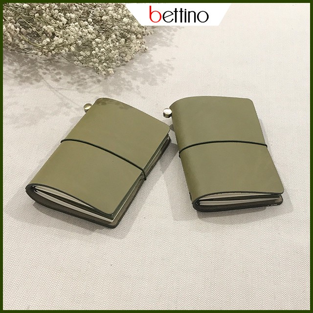 Sổ Traveler Notebook Bettino Refill Bấm Kim Giấy Kem 100gsm Size 90x140mm
