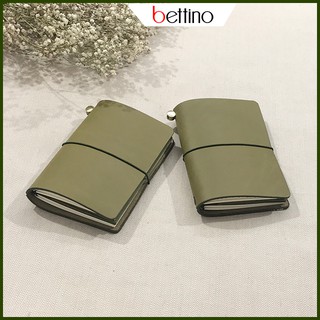 Sổ Traveler Notebook Bettino Refill Bấm Kim Giấy Kem 100gsm Size 90x140mm