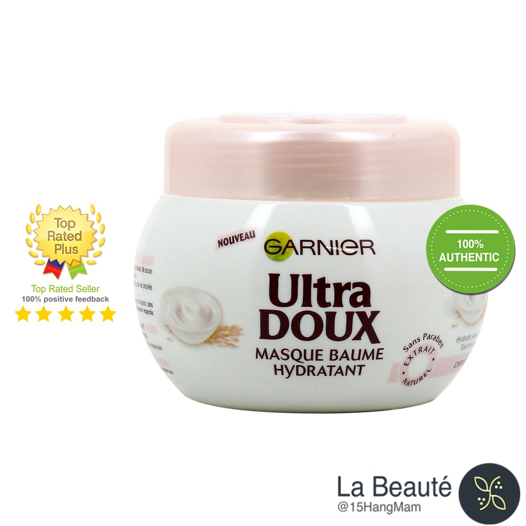 Garnier Ultra Doux Masque Baume Hydratant e - Mặt Nạ Ủ Tóc Yến Mạch 300ml