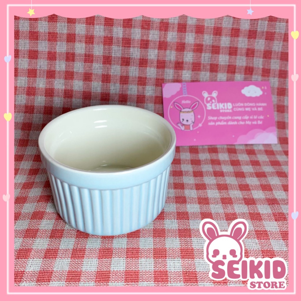 Bát Ăn Dặm Gốm Sứ Ramenkin Không Nắp 130ml Seikid Store