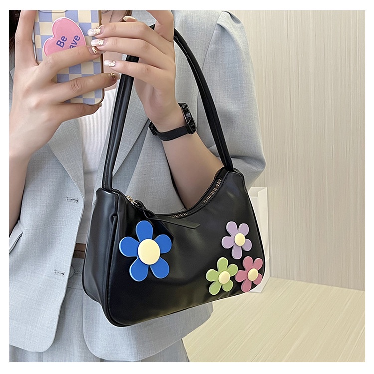 Túi Đeo JASMIN NOIR Chéo Da PU Hình Hoa Nhài Thời Trang Nữ