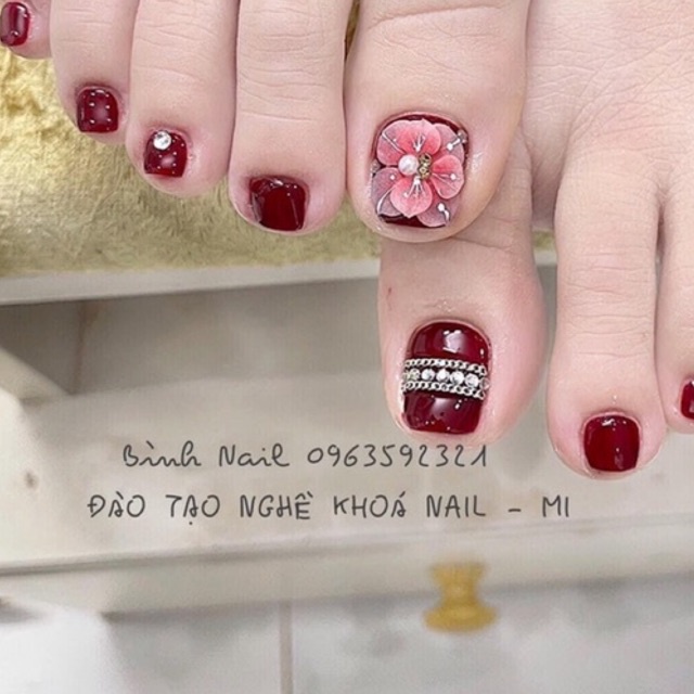 Hoa Nail-Hoa Gắn Móng Chân Full Móng Bột Mỹ Giá 1 Bông