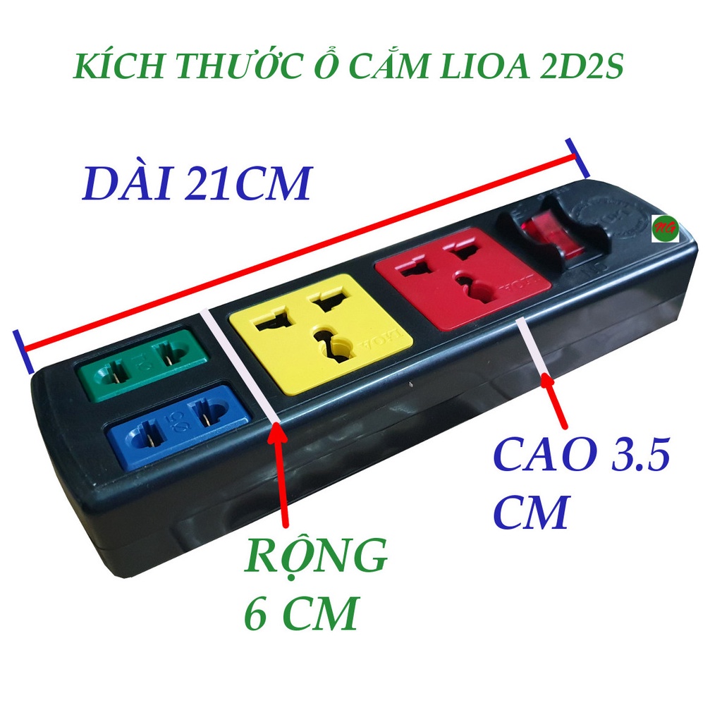 Ổ cắm điện LIOA 3 chấu đa năng - nhiều mẫu - 6 lỗ - 4 lỗ - kết hợp cổng cắm USB