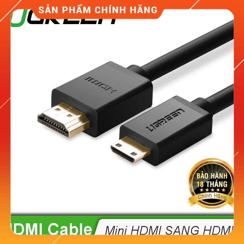 (Có sẵn) Dây mini HDMI sang HDMI 1.4 thuần đồng Ugreen HD108 hãng phân phối chính thức _Siêu rẻ