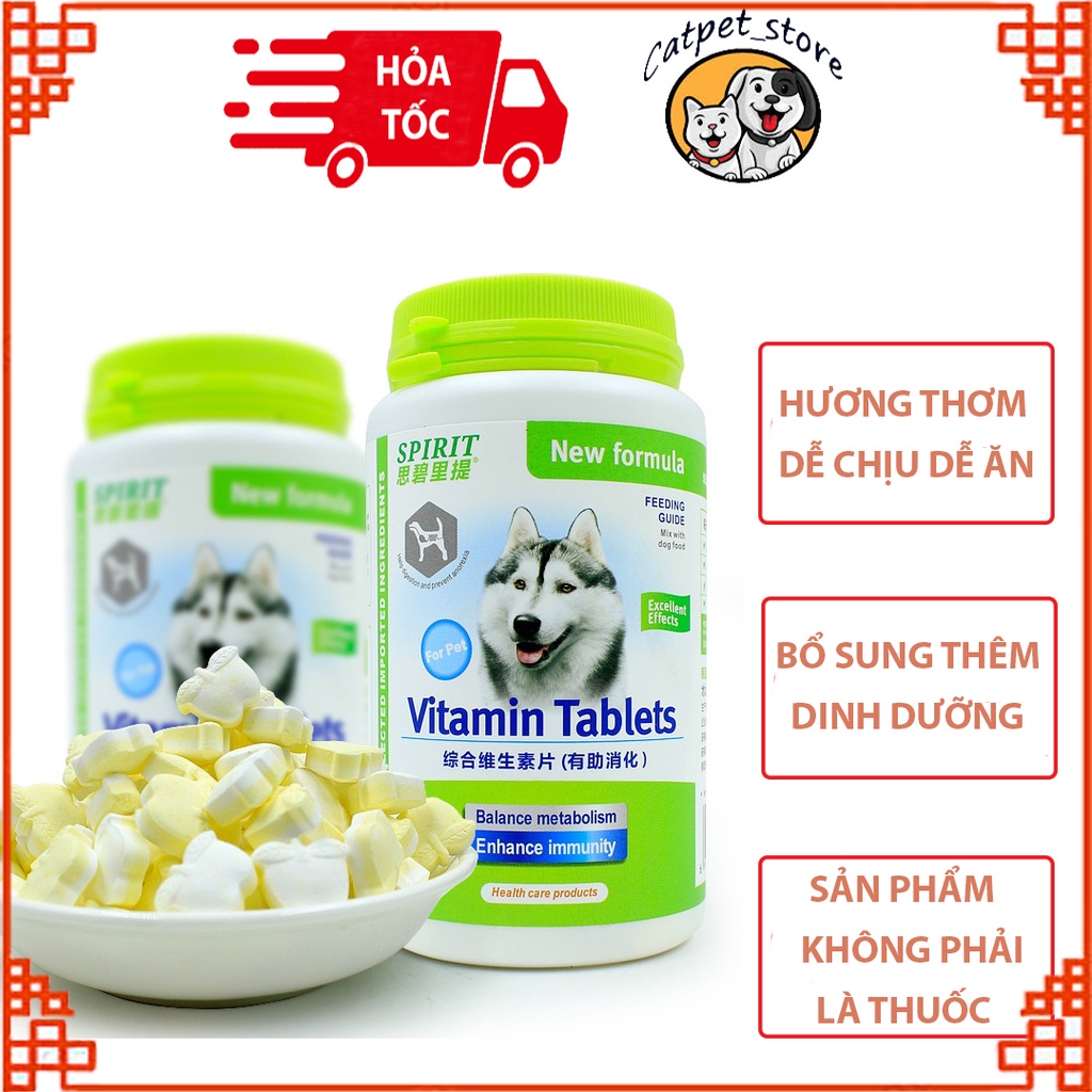 Viên vitamin chó mèo, bổ sung canxi, khoáng chất, dưỡng lông [DẠNG TÚI VÀ HỘP]