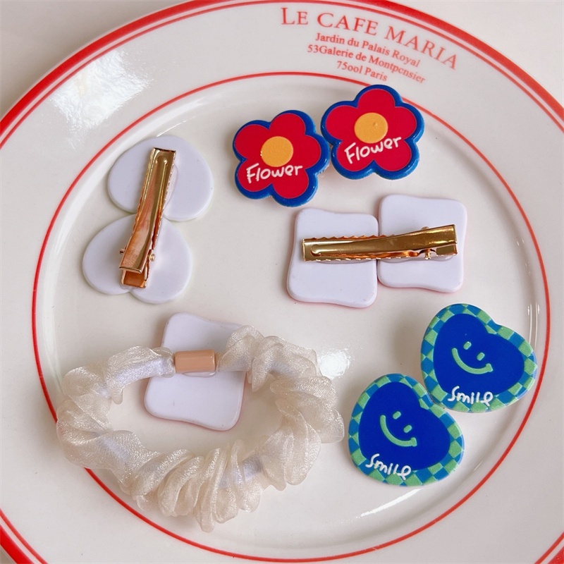 Dây Buộc Tóc Hình Hoa Màu Sắc Kẹo Ngọt Phong Cách Hàn Quốc Thời Trang Cho Nữ F955