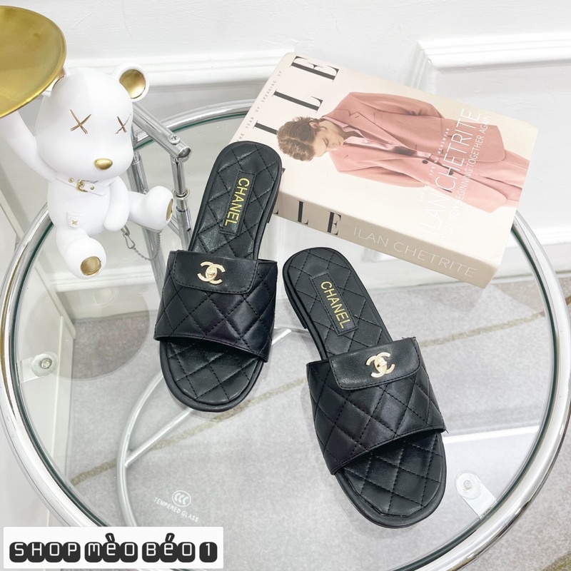 Dép quai ngang trần chỉ đế bệt fullbox