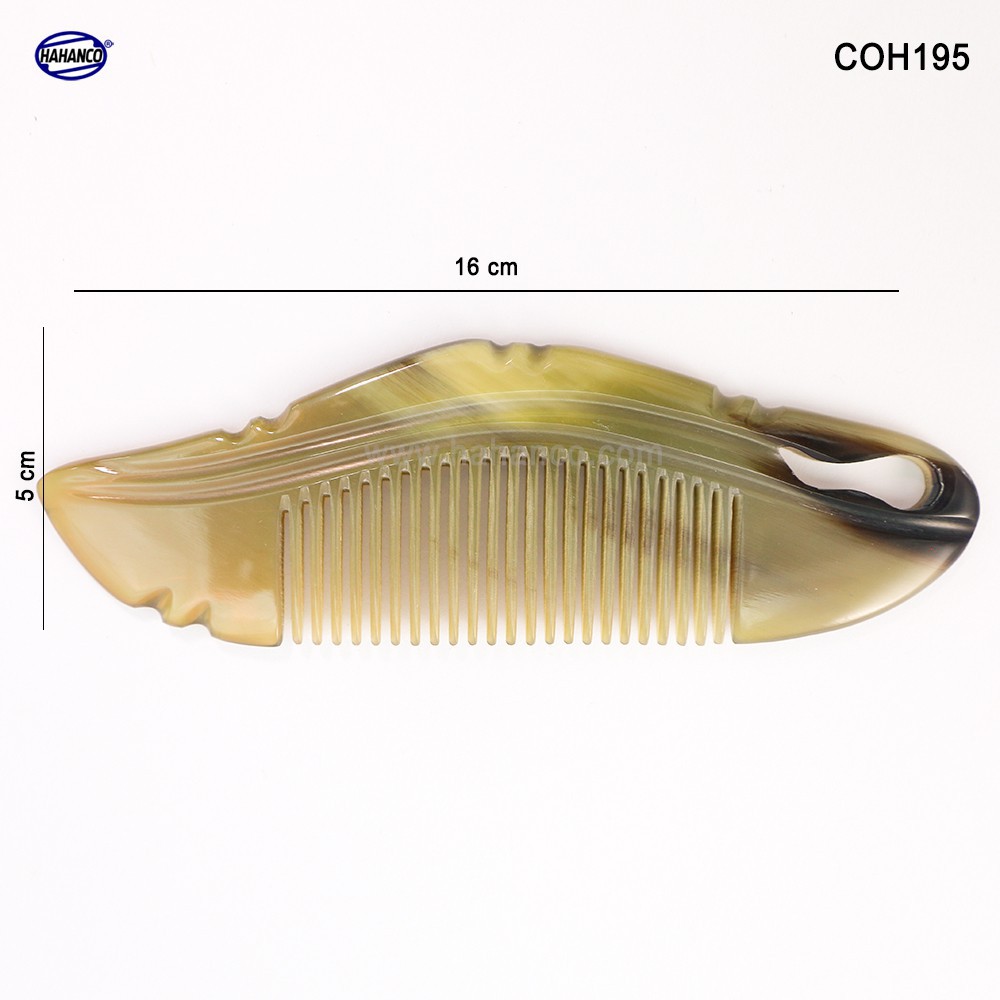 Lược sừng xuất Nhật - COH195 (Size: M - 16cm) Cách cách - Horn Comb of HAHANCO - Chăm sóc tóc