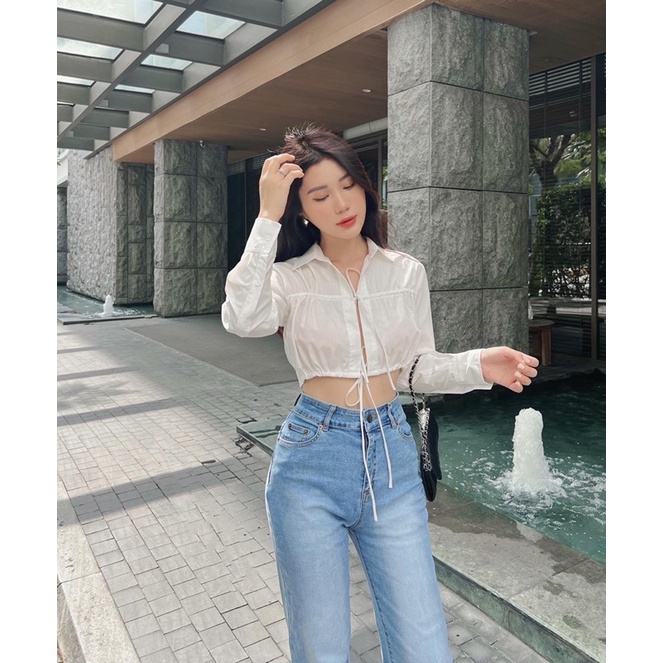 ZIEL Áo sơ mi cột dây cách điệu | Jennie Shirt