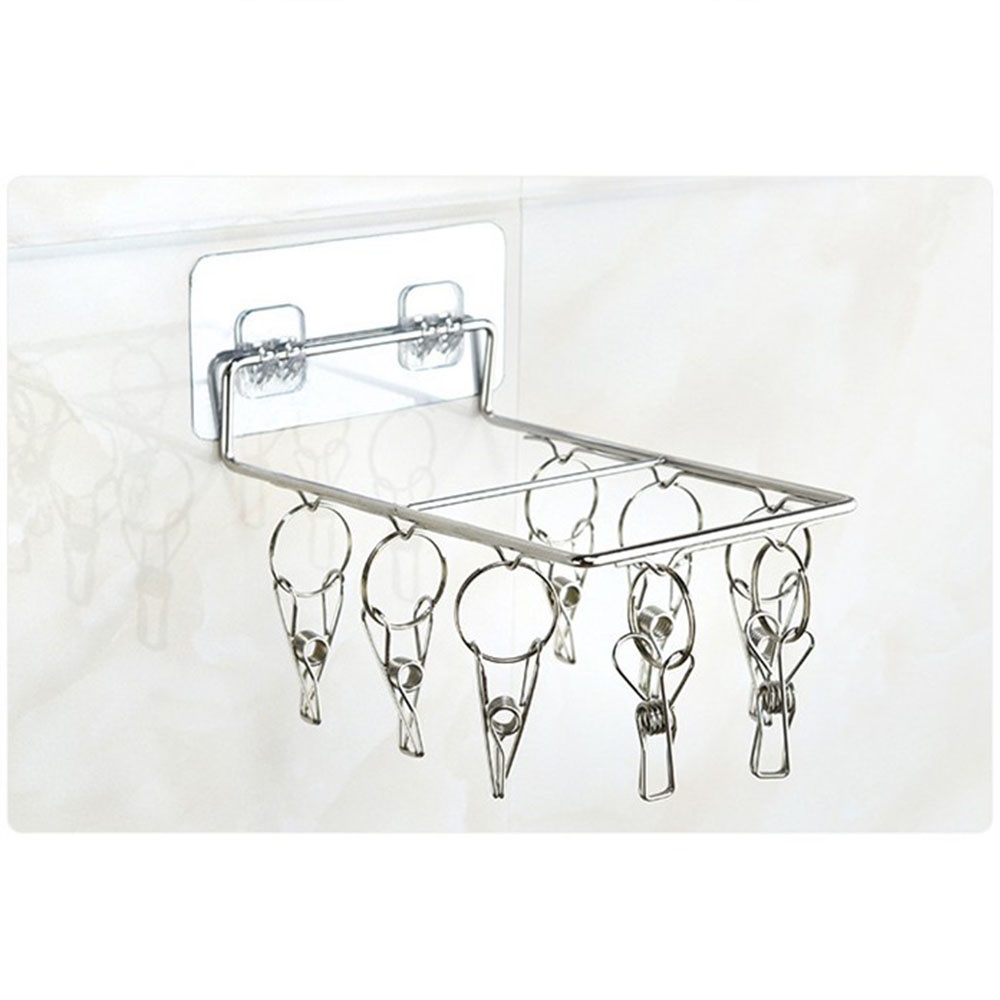 Bộ 2 Móc Dán Tường Bằng Nhựa Trong Suốt Không Để Lại Dấu Vết