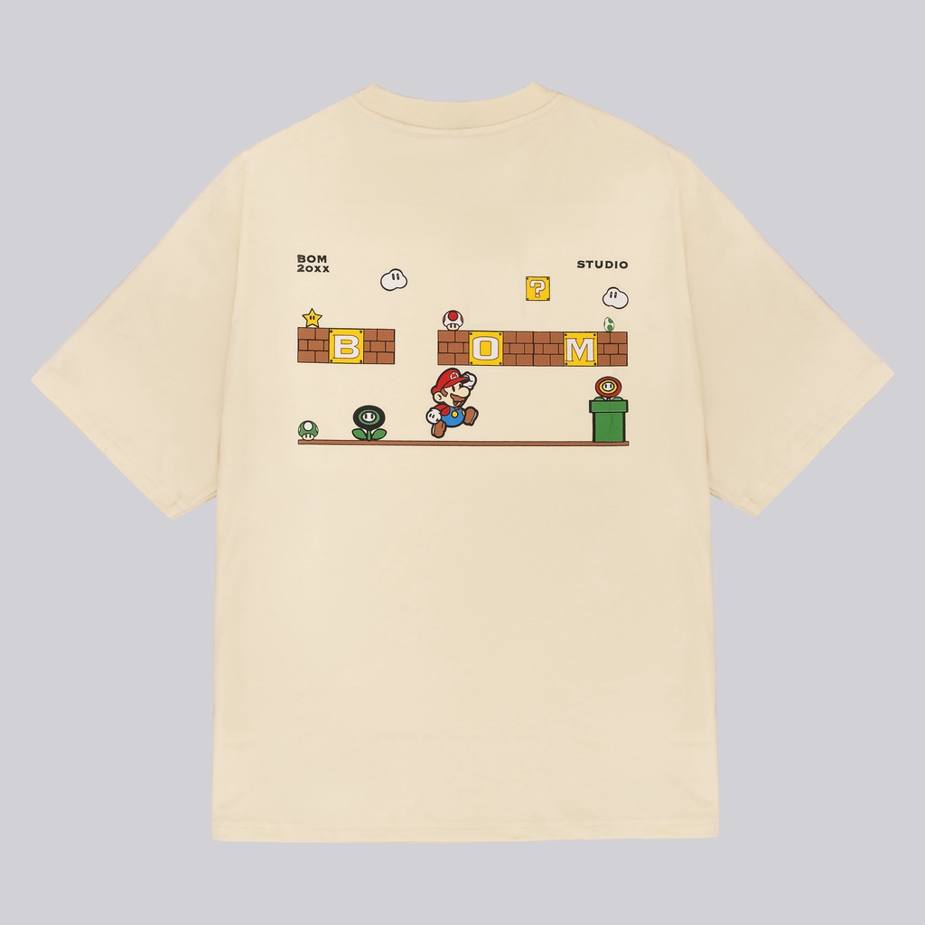 Áo thun MARIO nam nữ - Áo phông Unisex vải Cotton - Bom Mode