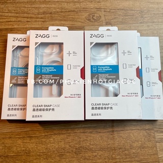 Ốp chống sốc cao cấp ZAGG Trong Suốt hỗ trợ sạc không dây IP 14 Pro max / 13 Pro max lắp vừa 12 Pro max Gear4 Mophie