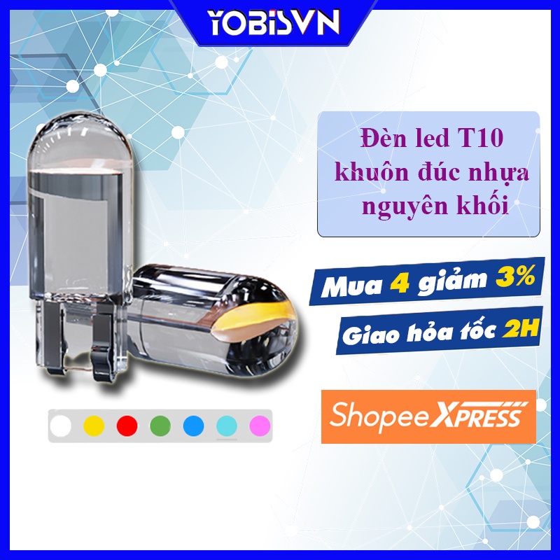 Bóng Led T10 Siêu Sáng, Đèn Led T10 Lắp Mặt Đồng Hồ, Demi, Xi Nhan Xe Máy, Ô Tô Đủ 7 Màu Lựa Chọn