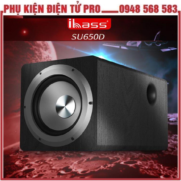 LOA SUBWOOFER ĐIỆN TẠO ÂM SIÊU TRẦM CÔNG SUẤT 100W CAO CẤP IBASS SU650D (HÀNG NHẬP KHẨU)