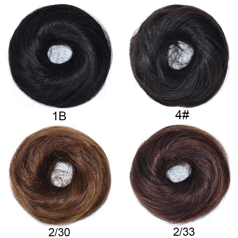 Búi Tóc Giả Ngắn Xoăn Có Dây Cao Su Dành Cho Nữ