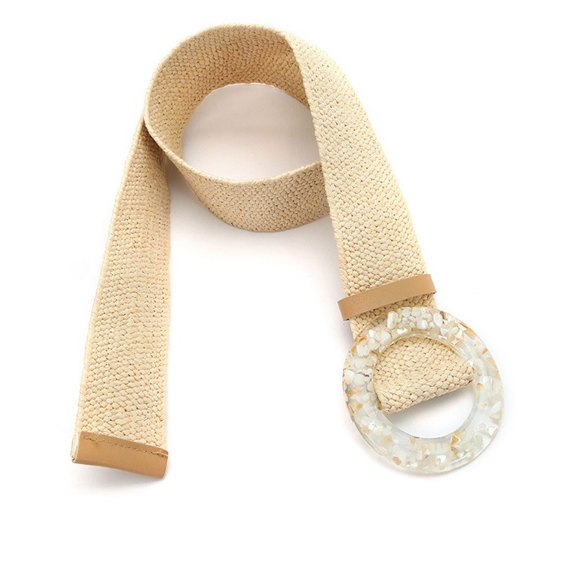 Dây Thắt Lưng Bằng Rơm Bện Nhiều Màu Sắc Phong Cách Bohemian Cổ Điển Thời Trang Cho Nữ