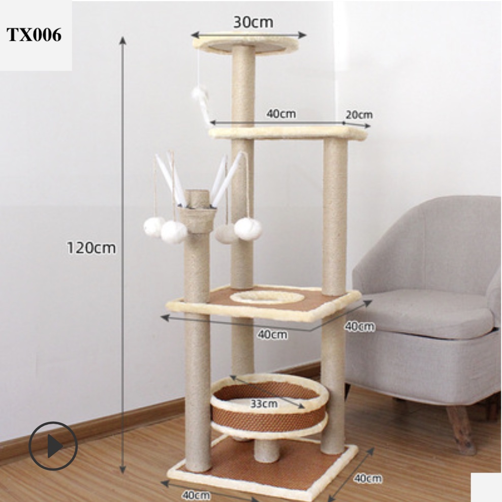 Cat Tree/ nhà cây cho mèo, hàng cao cấp , mèo chơi thoải mái