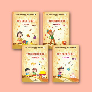 Sách thiếu nhi - combo 4 cuốn trò chơi tư duy 5-6 tuổi