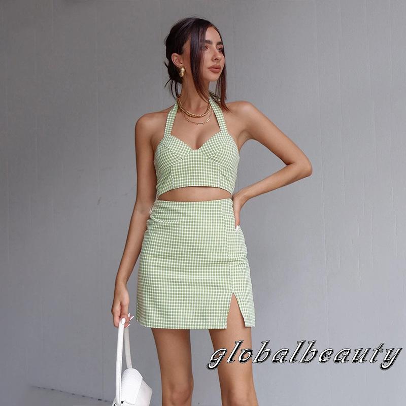 Bộ Áo Croptop + Chân Váy Xinh Xắn Dành Cho Nữ