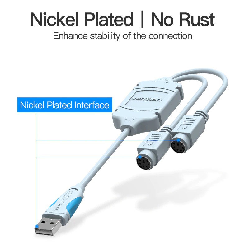 Cáp chuyển đổi Vention Đầu Cắm USB sang PS2 cho chuột bàn phím | BigBuy360 - bigbuy360.vn