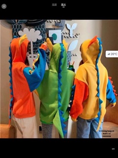 Áo nỉ khủng long có đuôi -HS-T