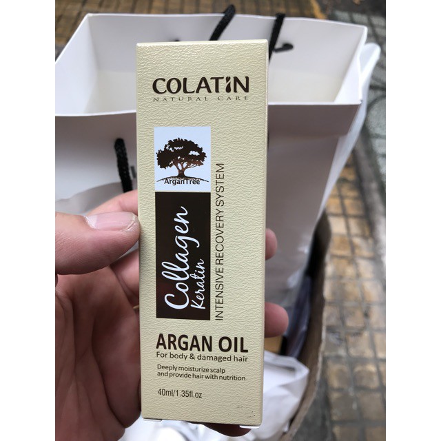 Tinh dầu dưỡng tóc Argan Colatin phục hồi tóc khô xơ hư tổn 40ml