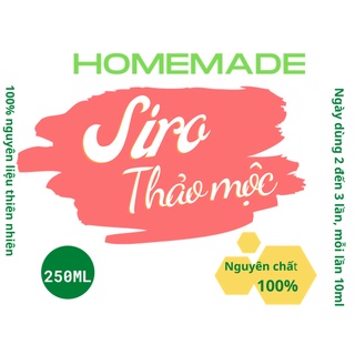 Siro Ho Thảo Mộc Homemade