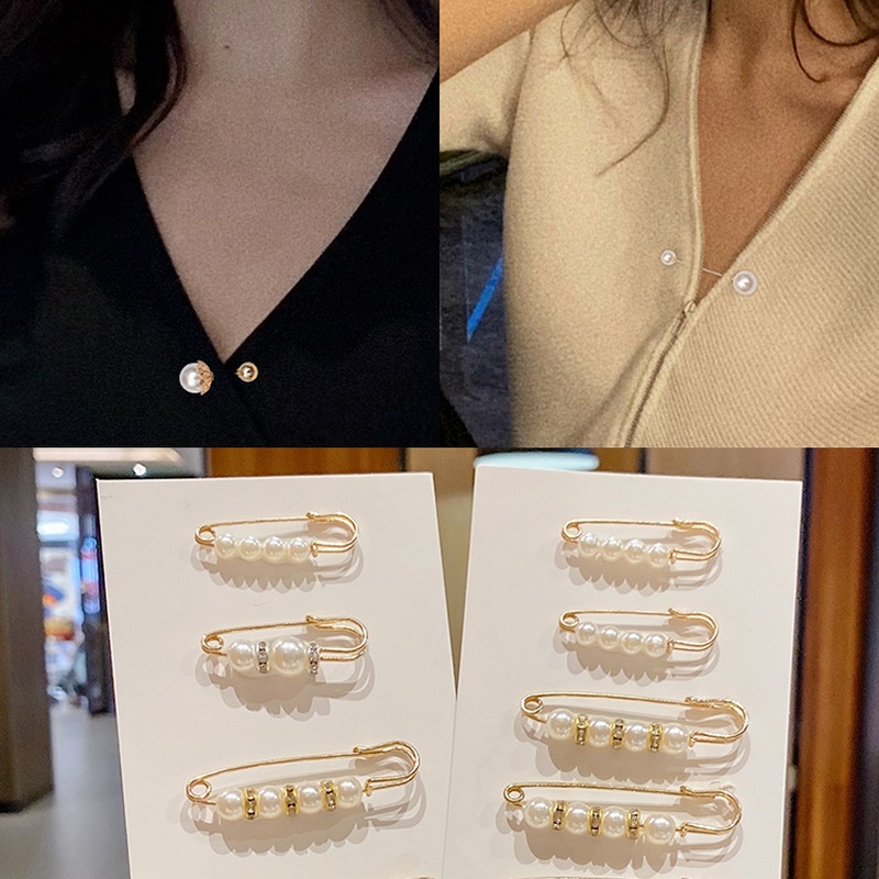 Kẹp Cố Định Thắt Lưng Đính Ngọc Trai Thời Trang  Hàn Quốc Cho Nữ Set Ghim cài áo quần cao cấp trang sức ghim cài quần gim cài quần kẹp quần cài quần bị rộng