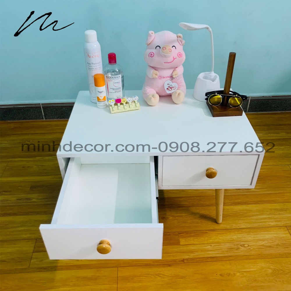 Bàn Trang Điểm Mini Ngồi Bệt Bằng Gỗ Màu Trắng- Bảo Hành 1 Năm 1 Đổi 1- Hình Thật | BigBuy360 - bigbuy360.vn
