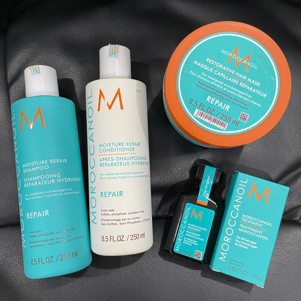 Chính hãng  Bộ sản phẩm phục hồi tóc hư tổn Moroccanoil Repair 250mlx2/250ml/100ml