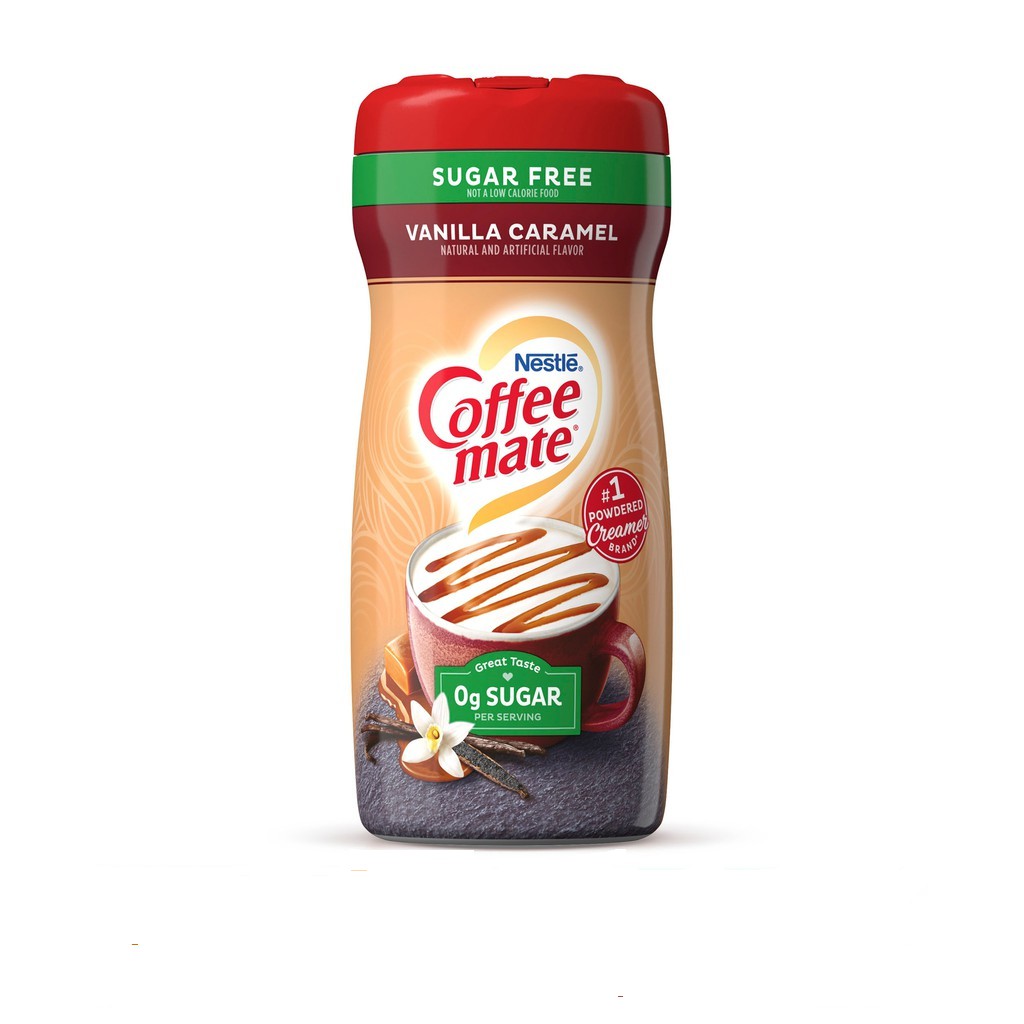 Bột kem pha cà phê NESTLE Coffee Mate hương Vanilla Caramel, dùng cho người ăn kiêng & tiểu đường (D