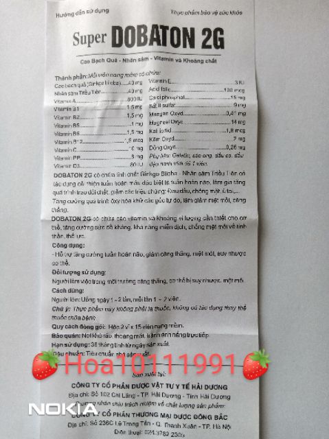 TPCN Super DOBATON 2G .Hộp 30 viên