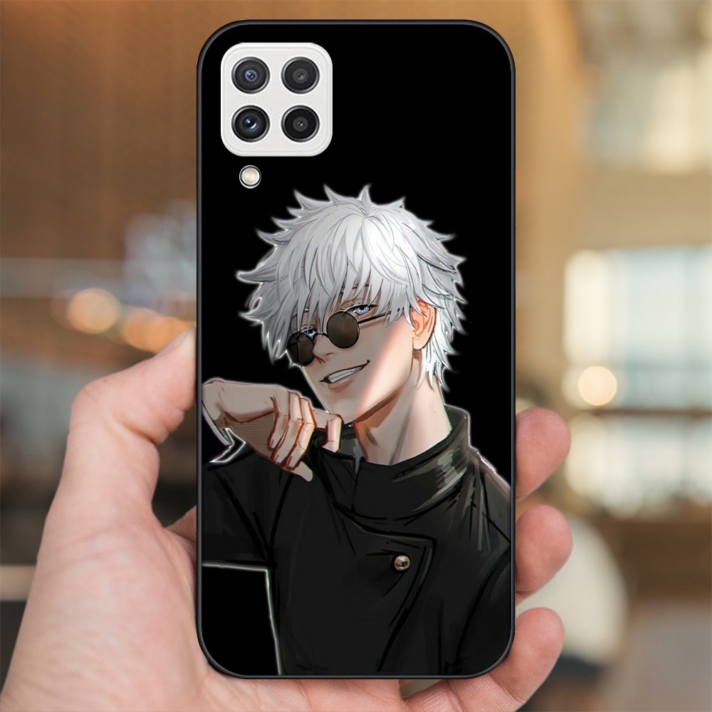 Ốp lưng Samsung A22 4G, A22 5G viền đen in hình Satoru Jujutsu Kaisen