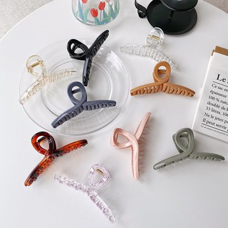 Mua 10 tăng 1 - Siêu rẻ Hàng loại 1 Cặp tóc Kẹp tóc càng cua HOT TREND nhựa đẹp Dạng T chéo trong suốt