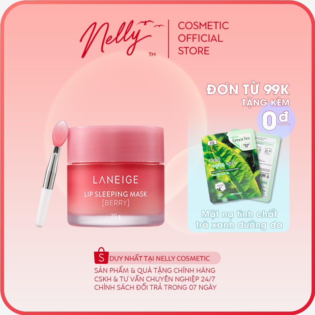 [❤️BEST SALES ❤️] Mặt nạ ngủ cho môi Laneige Lip Sleeping Mask 20g, Mặt nạ ngủ môi Laneige Berry