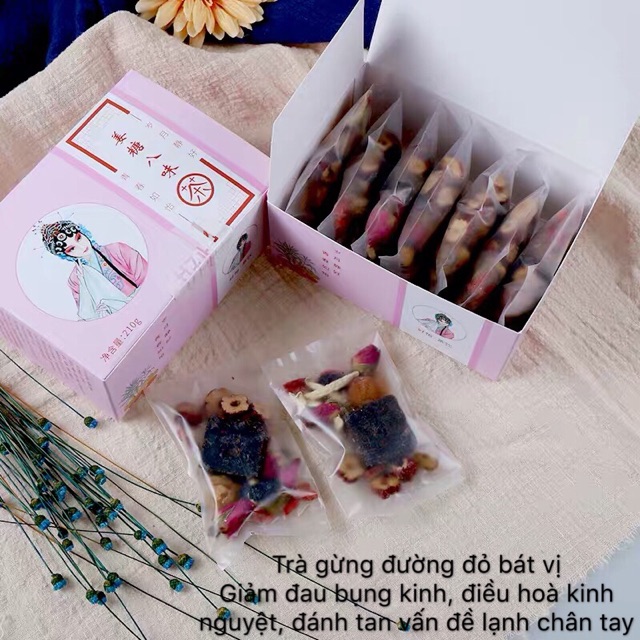 Trà gừng đường đỏ bát bảo 7 gói 210gr | BigBuy360 - bigbuy360.vn